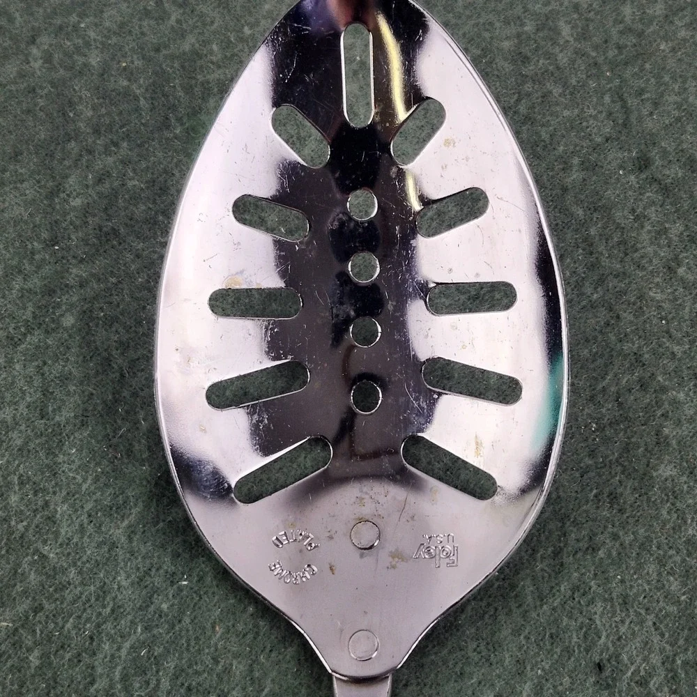 Vintage Foley Slotted‎ Spoon Stainless Steel MCM USA